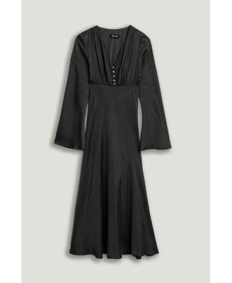 Women's Crystal Button Detailed Maxi Dress