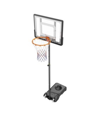 32-Inch Adjustable Basketball Hoop, 5–7 ft Portable Backboard System with Wheels and Fillable Base
