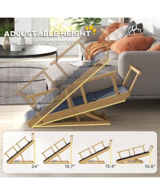 Pine wood Adjustable Foldable Steps