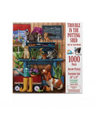 Trouble in the Potting Shed 1000 piece Jigsaw Puzzle for Adults