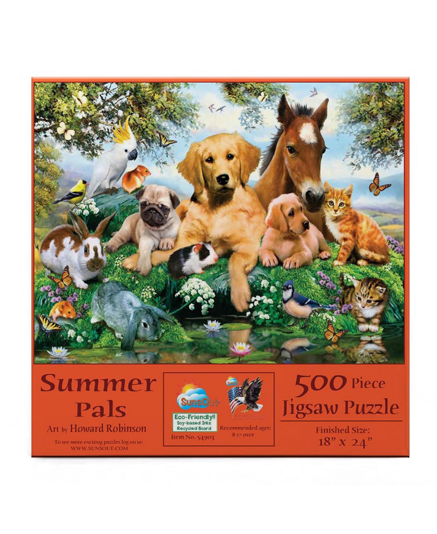 Детский пазл SunsOut Summer Pals 500 Piece Jigsaw Puzzle, от 15 лет — фото 4