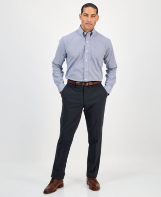 Men's Regular Fit Mini Gingham Dress Shirt, Created for Macy's
