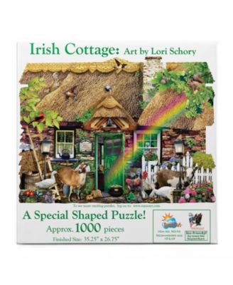 Irish Cottage 1000 piece Jigsaw Puzzle for Adults Special Shape