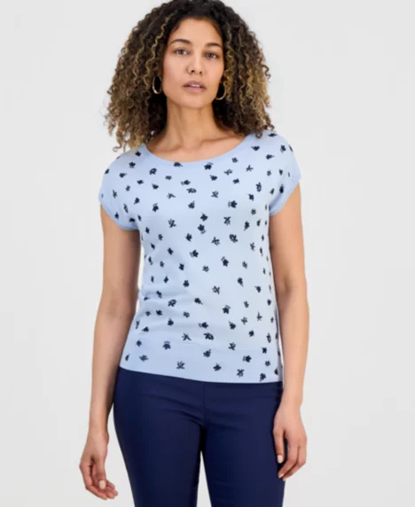 Petite Cap-Sleeve Sweater - Liah Blooms