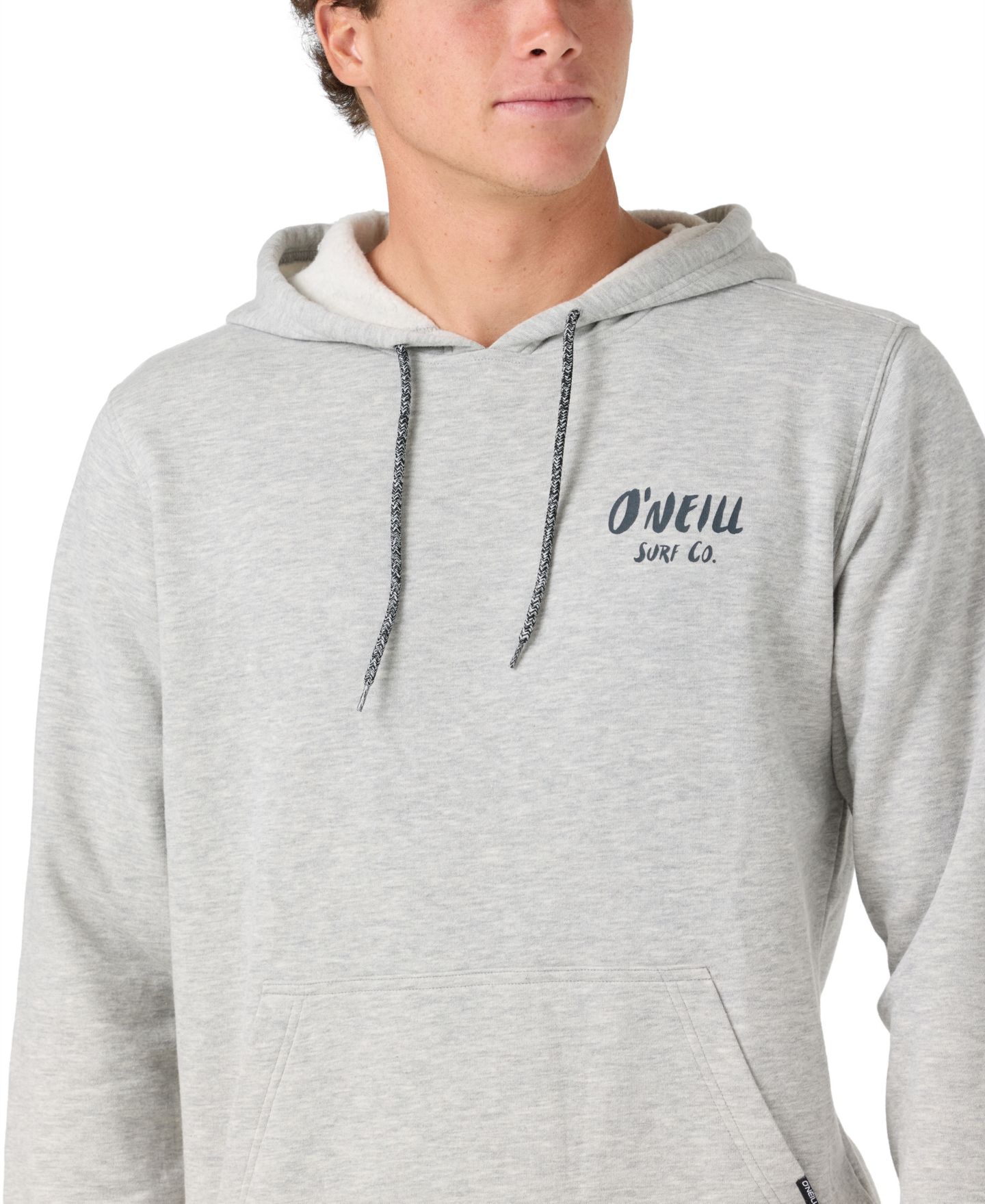 Мужское худи O'Neill Vista Solid Screen Print Long-Sleeve Graphic, цвет: Серый — фото 3
