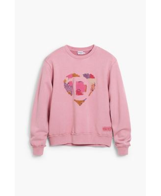 Women's Sweatshirt with heart embroidery