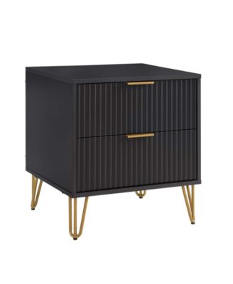 Dumbo Fluted 2-Drawer Wood Nightstand, Set of 2