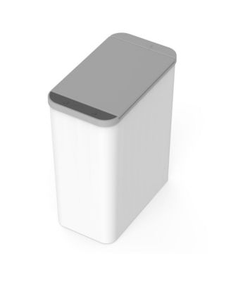 Automatic Motion Sensor Slim Trash Can with Hidden Toilet Brush For Bathroom