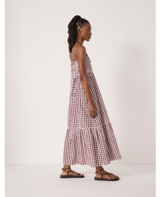 Women's Leni Shirred Gingham Beach Dress