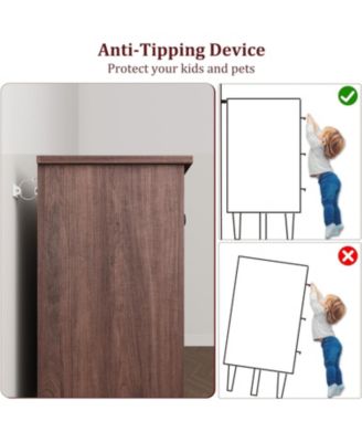 6-Drawer Rustic Brown Wooden Dresser, 47" Freestanding Storage Chest for Bedroom, Living Room