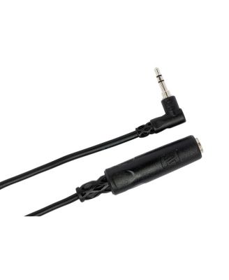 Hosa Stereo Mini Angled Male to Stereo 1/4" Female Headphone Extension Cable, 6"