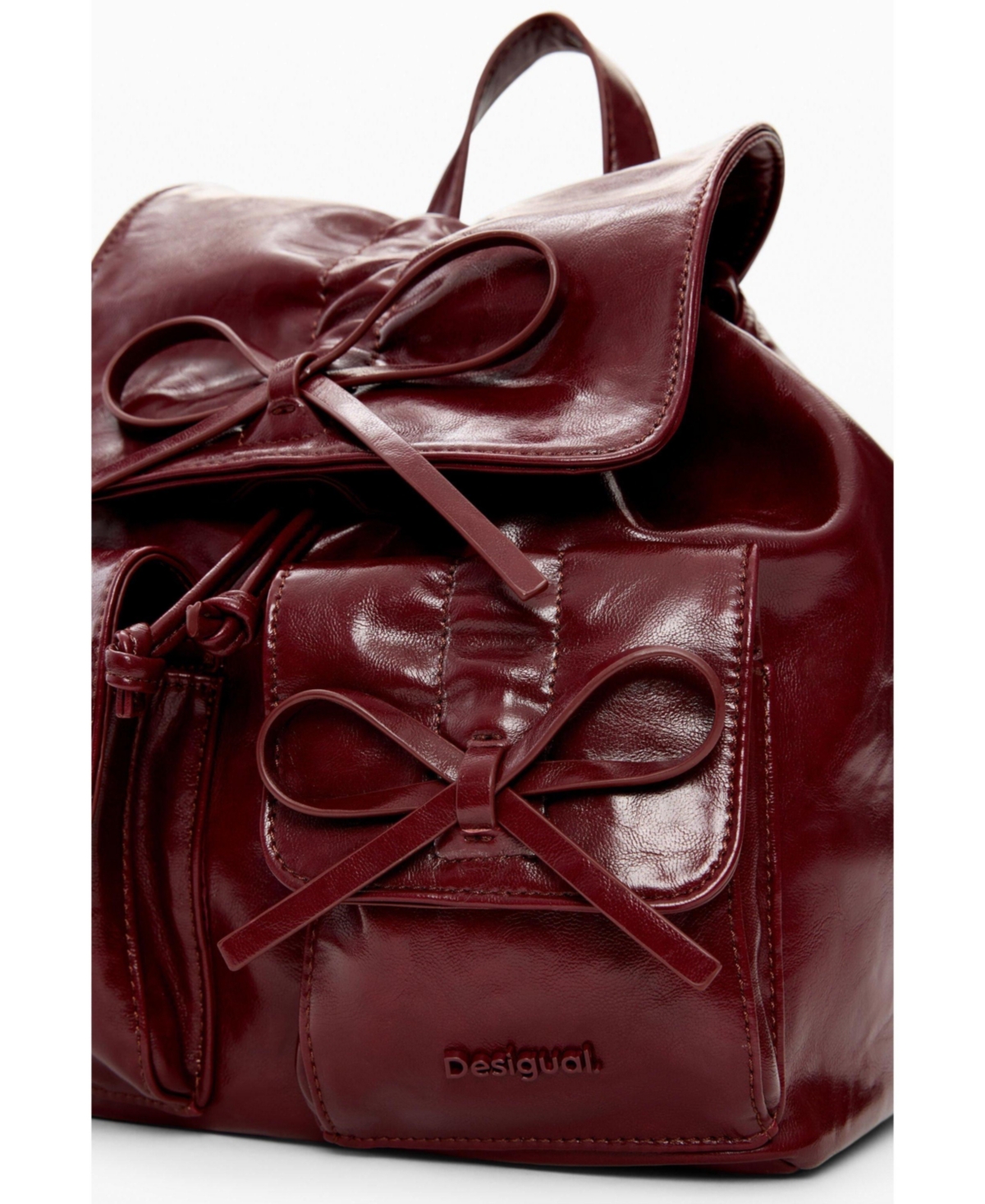 Desigual Women's Small shiny backpack with bow