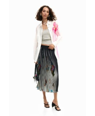 Women's Arty texture midi skirt