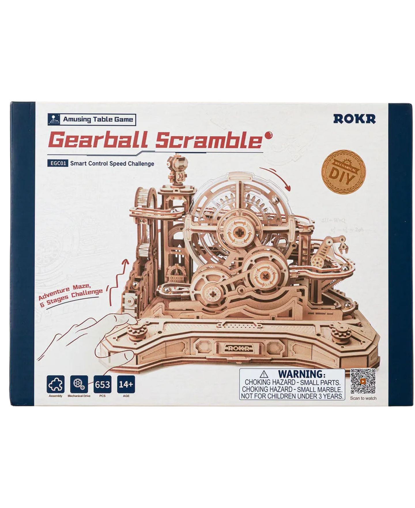 Детские конструкторы Uncommon Goods Gamer's Gear Ball Challenge 653-Piece Marble Run Build Kit, Ages 14+, цвет: Натуральный — фото 1