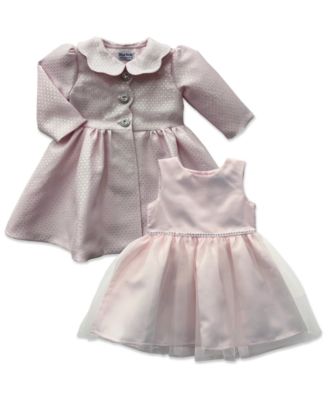 Baby Girls' Brocade Coat and Dress, 2-Piece Set