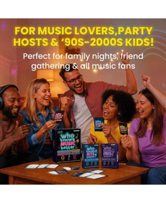 Who Knows Music Better? 1610 Music Trivia Questions – Ultimate 4-Pack Party Game Box
