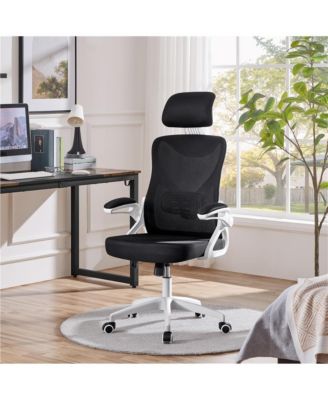 High Back Office Chair with 90° Flip-up Armrest
