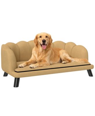 Velvet Large Dog Couch with Foam Cushioning for M L Dogs,