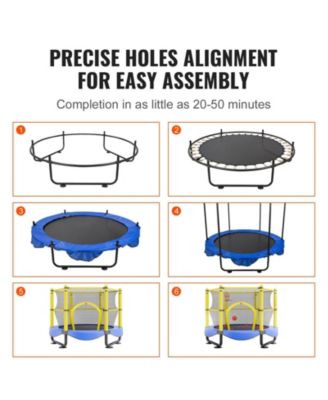 5FT Kids Trampoline with Safety Net and Basketball Hoop