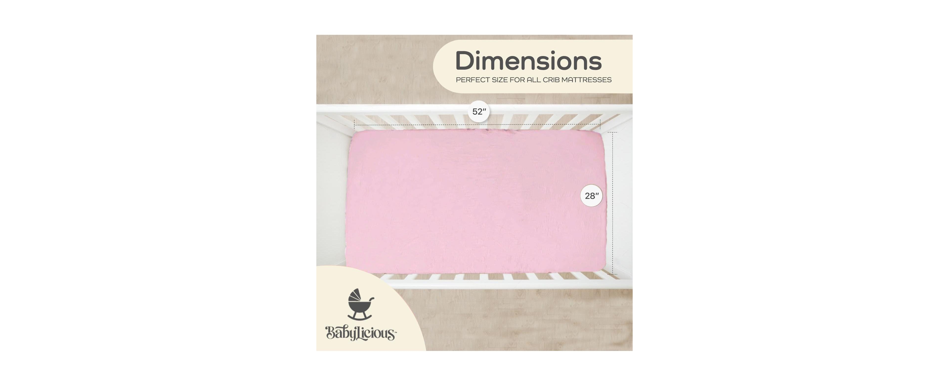 Babylicious Muslin Crib Sheets 2 Pack – 52"x28" Cotton Fitted Sheets for Crib & Toddler Bed