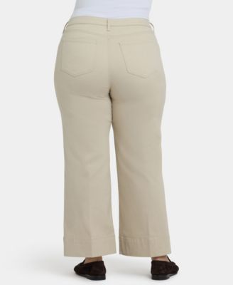 Plus Size Teresa Wide Leg Ankle Hem Jeans