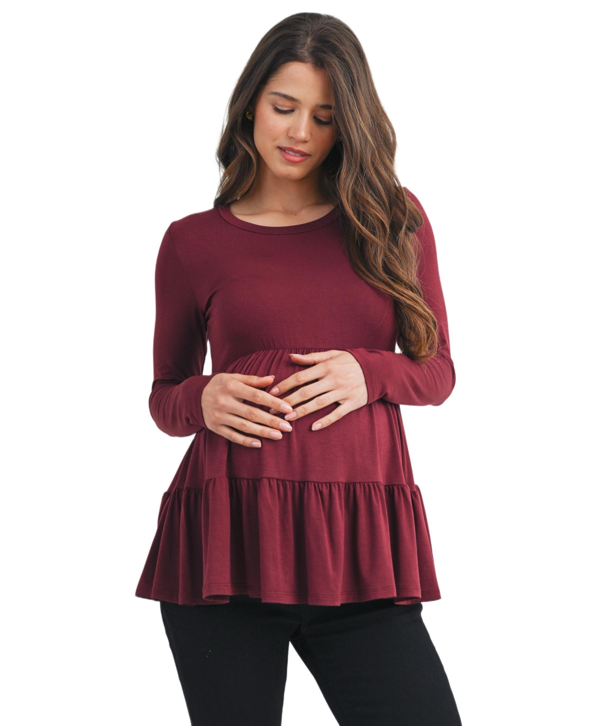 Hello Miz Maternity Long Sleeve Empire Waist Top