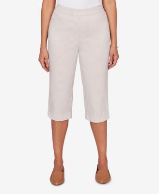 Women's Classic Stretch Stripe Clamdigger Capri Pants