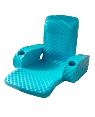 Folding Baja Chair Swimming Pool Float Armchair, Tropical Teal