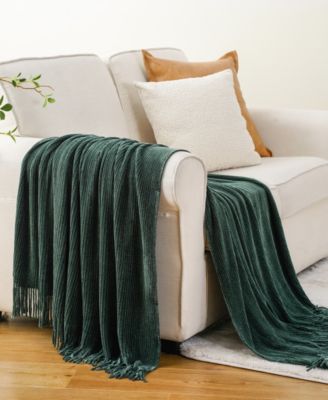 Classic Textured Ribbed Knit Throw, 50" x 60"
