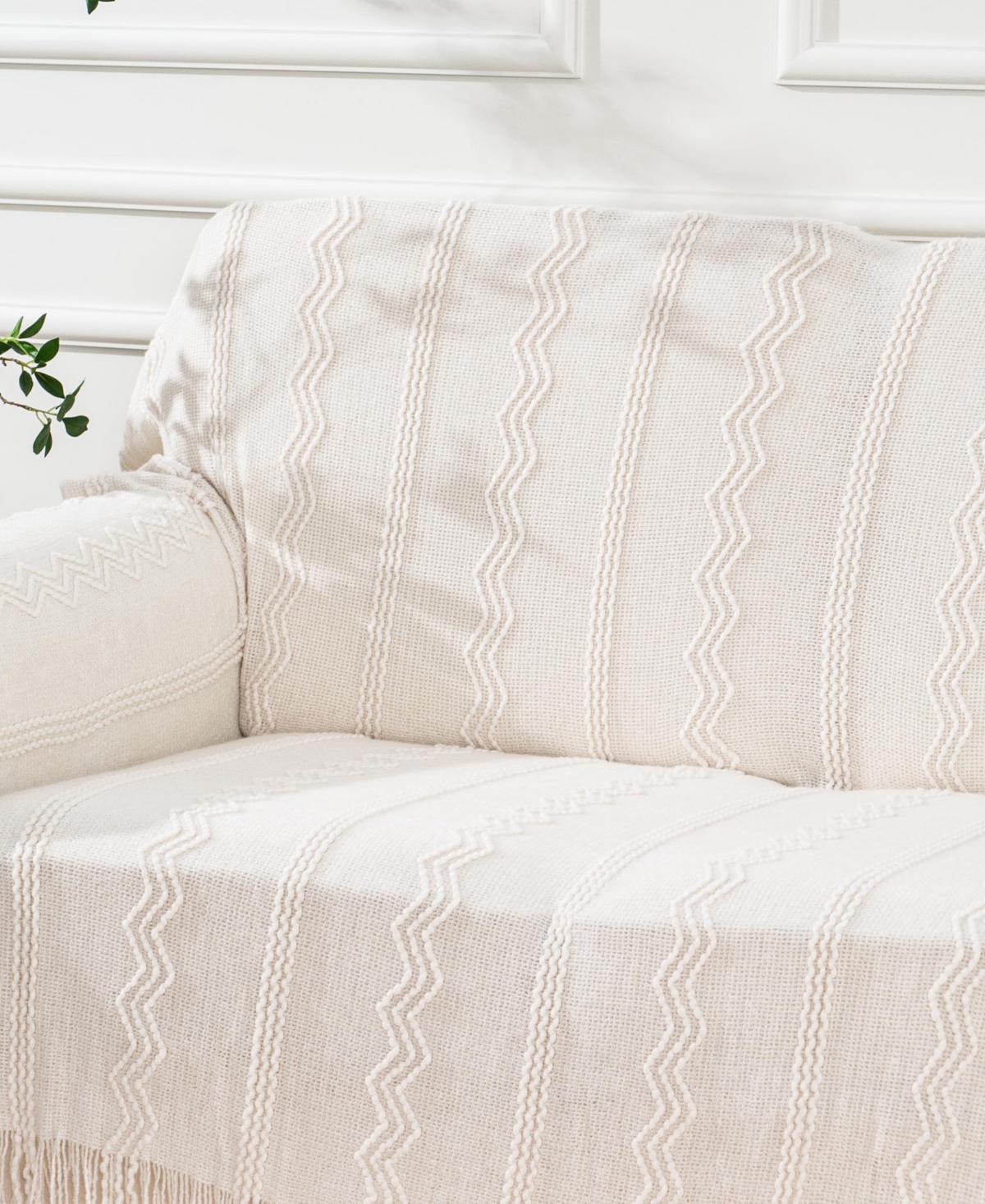 Battilo Texture Triple Zig-Zag Lightweight Throw, 50" x 60"