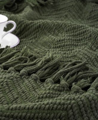 Herringbone Chenille Knit Throw, 50" x 60"