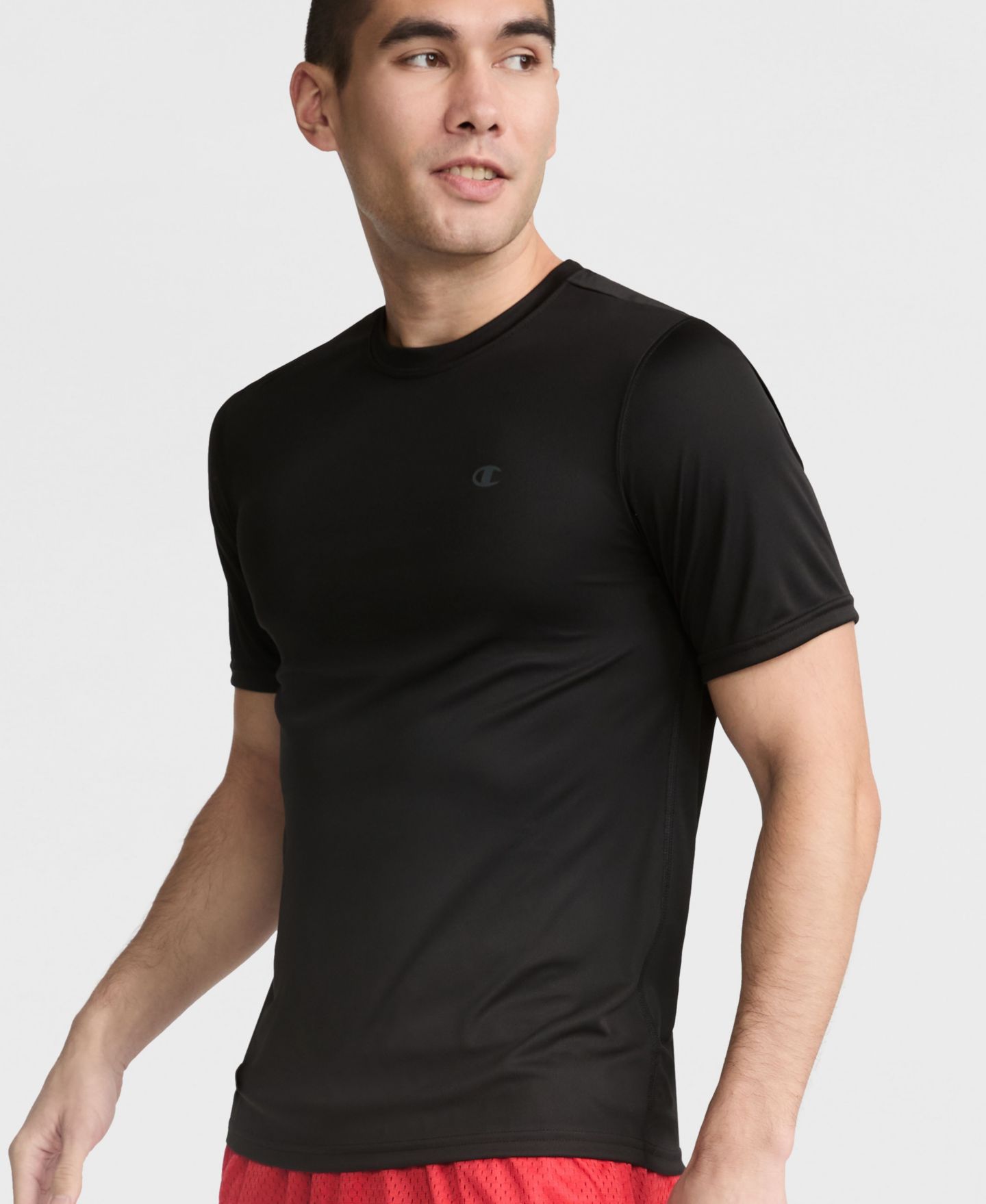 Мужская футболка Champion Double Dry Logo, цвет: Чёрный — фото 1