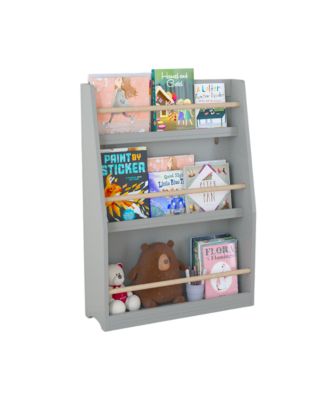 + 3 Tier + Wood (or MDF if applicable) + Gray Finish + Kids Bookshelf