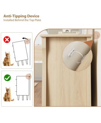 6-Drawer Modern Wood Dresser with Golden Ring Pull Handles, Wide Storage Cabinet for Living Room, Entryway, Oak Finish