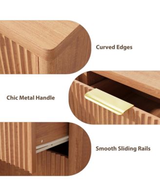 6-Drawer Modern Wood Dresser 47" Storage Chest of Drawers Cabinet for Bedroom, Living Room, Hallway