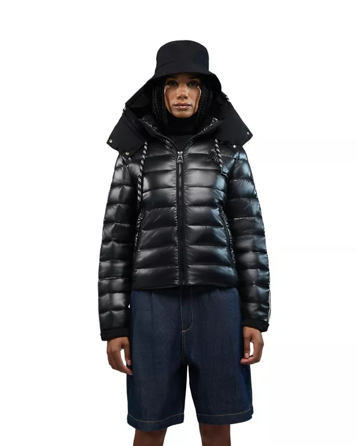 Women's Rousset Lightweight Cinched Puffer Jacket with Contrast Detailing - thumbnail 4