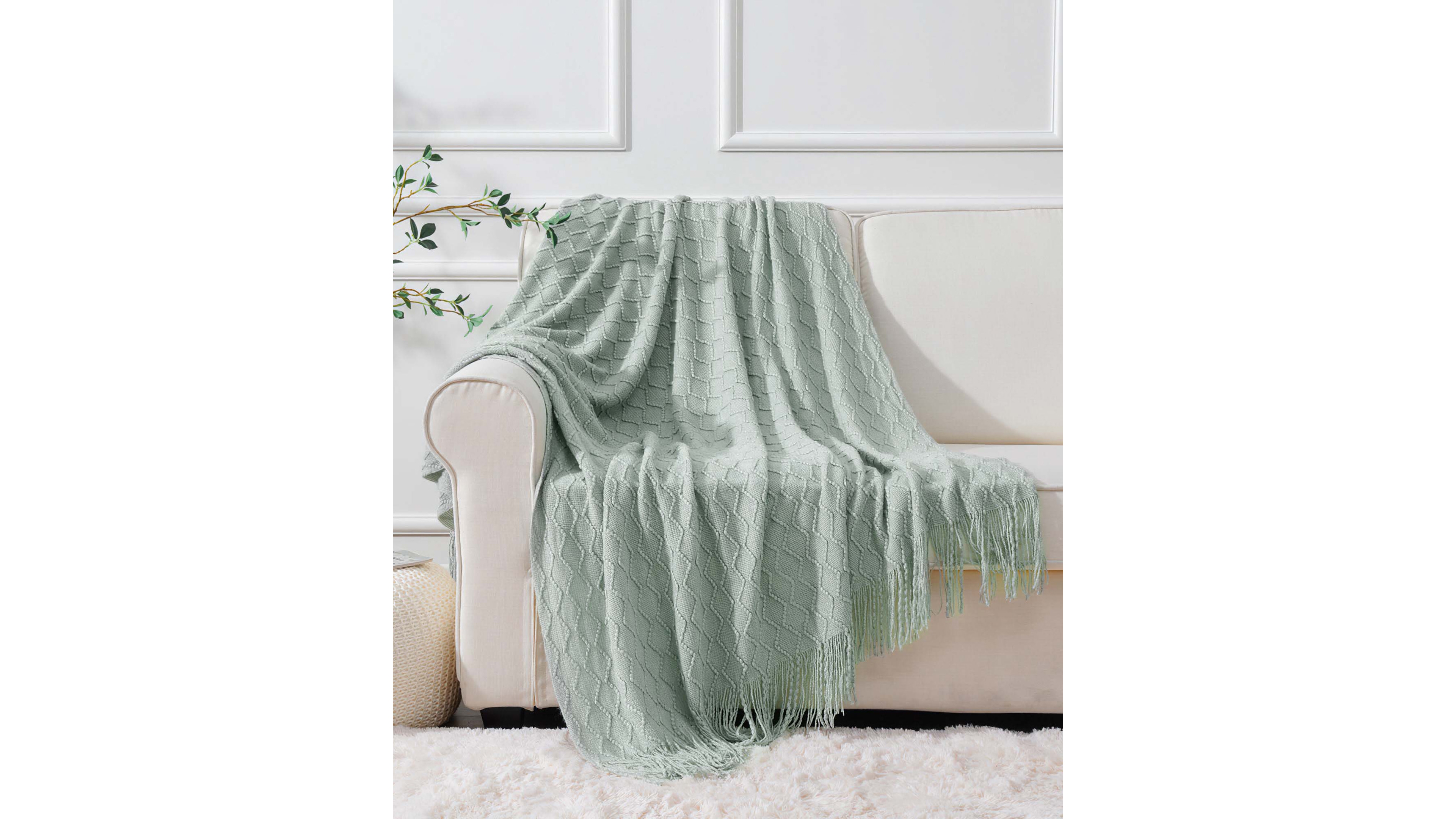 Battilo Multi Chevron Texture Lightweight Throw, 50" x 60"
