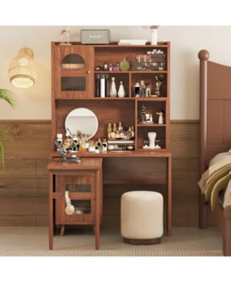 Rotating Computer Desk with Storage