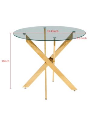 Mid-Century Glass Top Dining Set