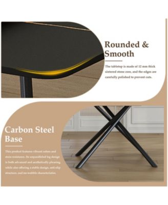 Retractable Sintered Stone Dining Table Set