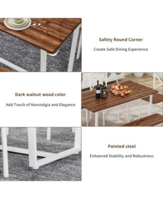 6-Piece Dining Set- Kitchen Table for Small Spaces