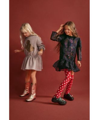 Girls Girls's 3/4 sleeve dress with lettering