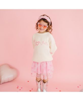 Little Girls Mini Sequin Hearts Valentine's Day Tutu