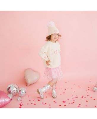 Baby Girls Mini Sequin Hearts Valentine's Day Tutu