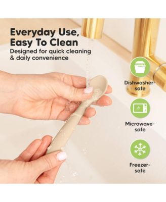 6-Pack Prep Baby Spoons, Silicone Baby Utensils for Self Feeding 6-24 Months, All Stages Baby Feeding Set, BLW Toddler Spoons