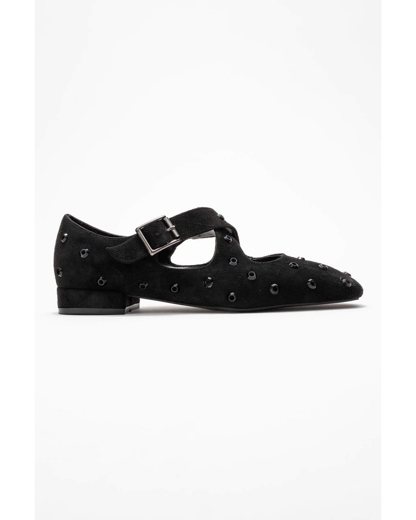 Обувь Prologue Shoes Women's Addison Cross Strap Mary Jane Shoes, цвет: Чёрный замшевая искусственная кожа — фото 2
