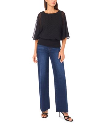 Women's Smocked-Waist Top