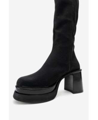 Carm Nubuck Platform Mid Calf Boot (Women)