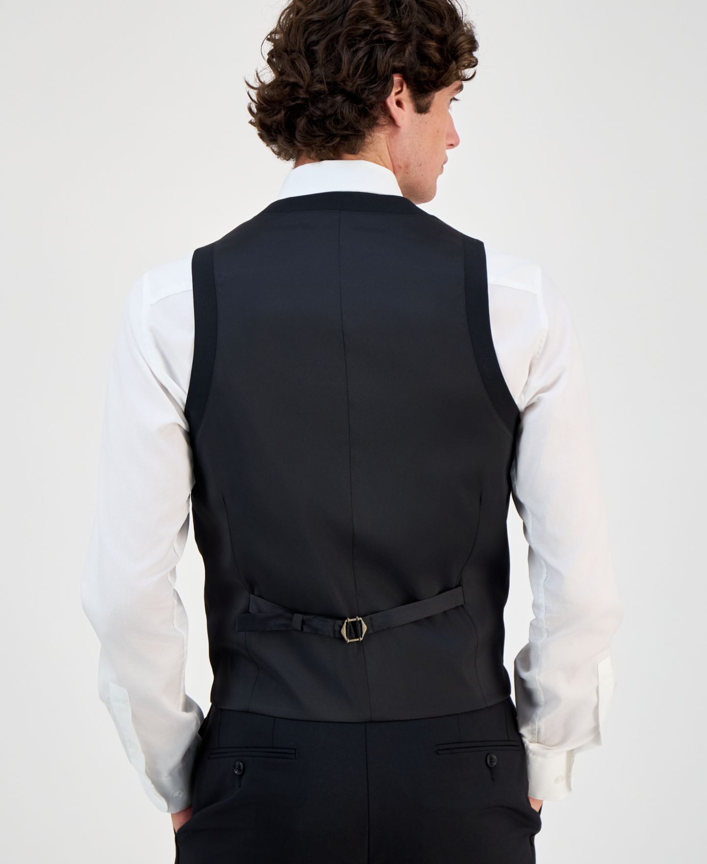 Мужской жилет Bar III Slim-Fit Tuxedo Vest Separates, цвет: Чёрный — фото 2
