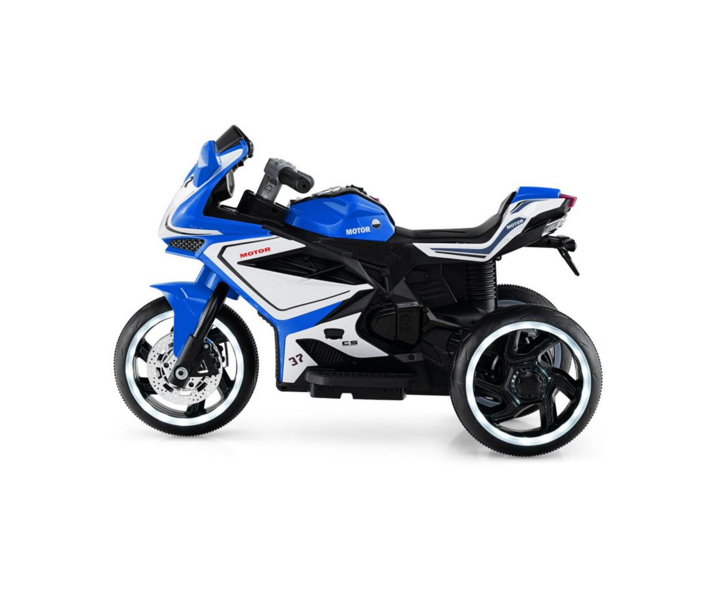 Детская игрушка HONGGE 6V Kids Ride On Motorcycle with LED Lights, цвет: Тёмно-синий — фото 4
